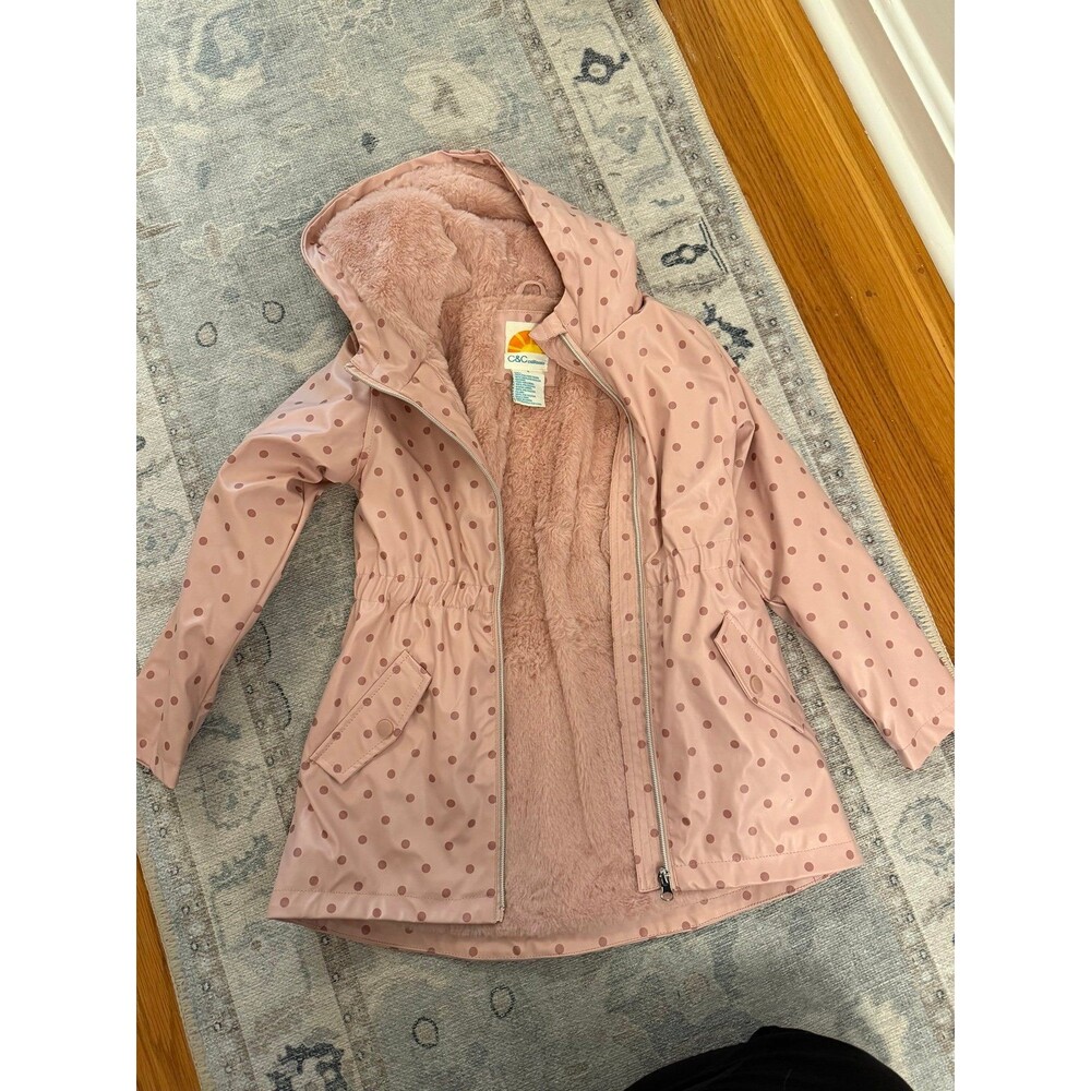 Girls c&c California lined rain jacket size 6